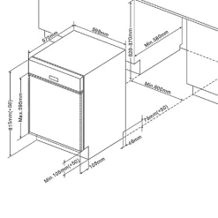 Held Küchenzeile Ragnar 300cm mit Geschirrspüler, Backofen und Kühlschrank - Hochglanz