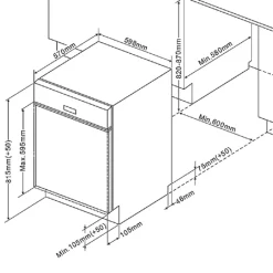 Held Küchenzeile Ragnar 300cm mit Geschirrspüler und Backofen - Hochglanz weiß