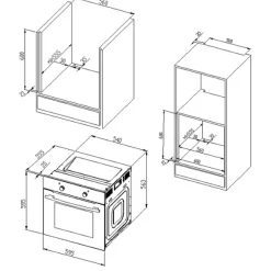 Held Küchenzeile Ragnar 300cm mit Geschirrspüler, Kühlschrank und Backofen - hochglänzend weiß