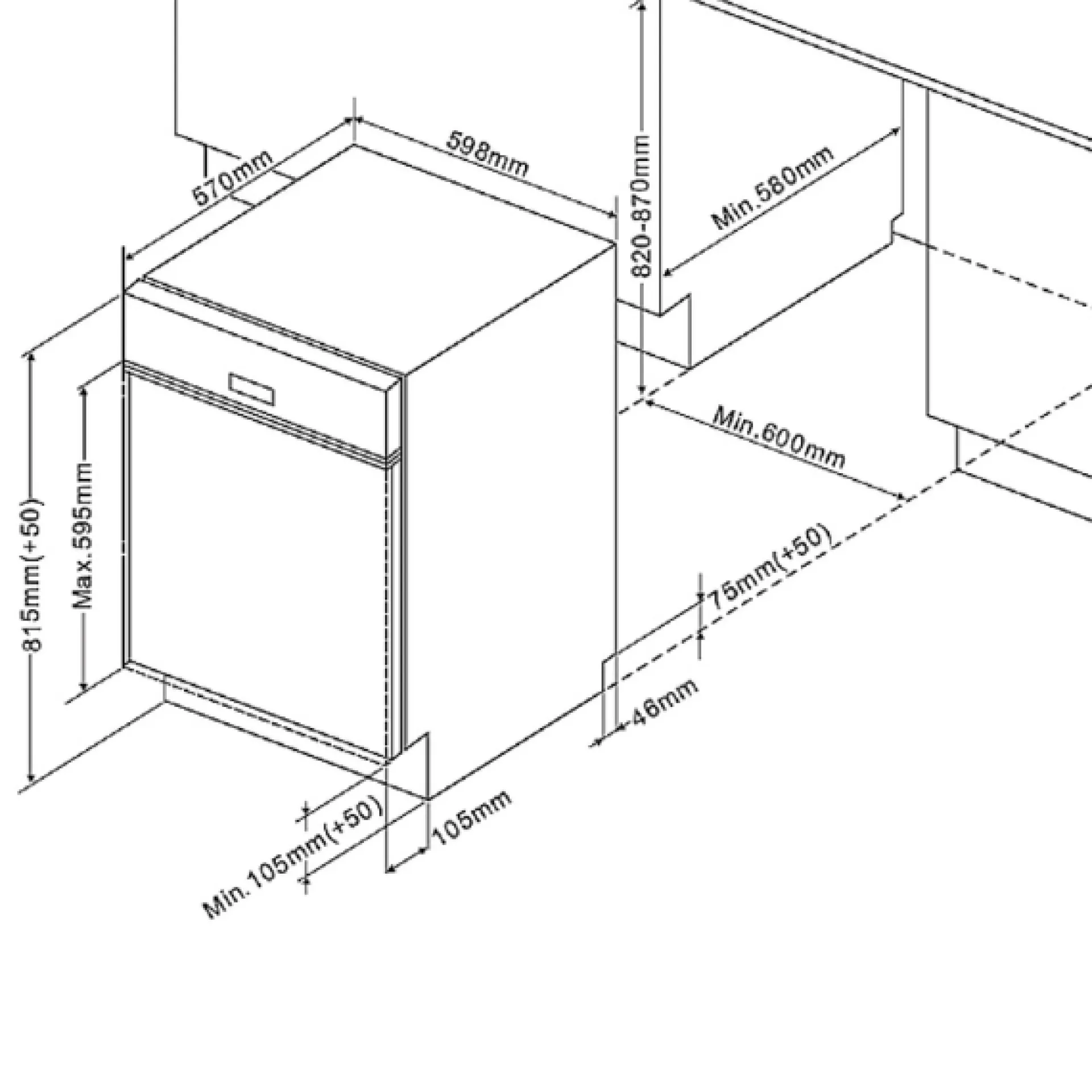 Held Küchenzeile Ragnar 300cm mit Geschirrspüler, Kühlschrank und Backofen - hochglänzend weiß
