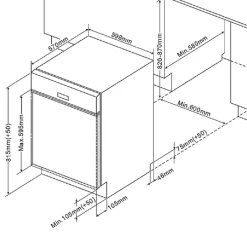 Held Küchenzeile Ragnar 340cm mit Geschirrspüler, Backofen und Kühlschrank - hochglänzend weiß