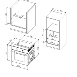 Held Küchenzeile Ragnar 390cm mit Kühl-Gefrierkombination, Backofen und Geschirrspüler - Hochglanz