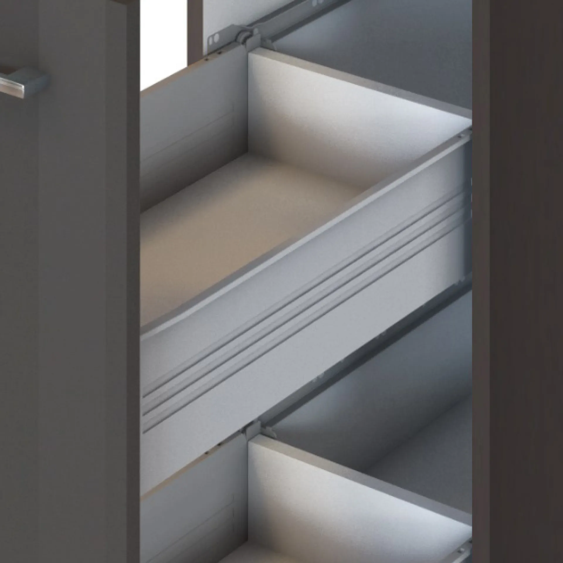 Held Küchenzeile Ragnar 330cm mit Kühlschrank, Backofen und Geschirrspüler - Hochglanz