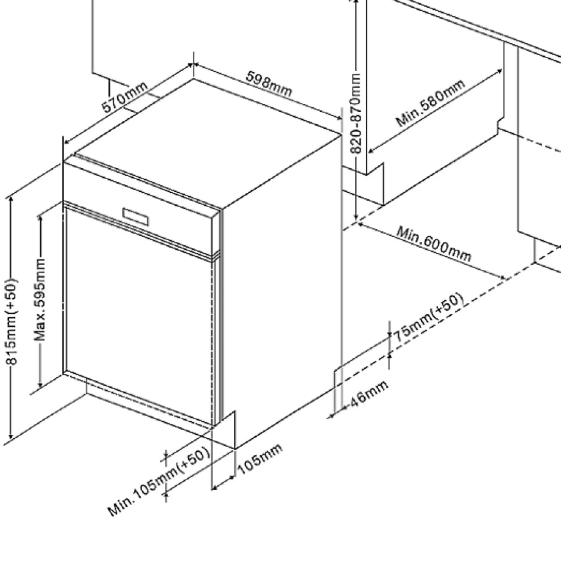 Held Küchenzeile Ragnar 330cm mit Kühlschrank, Backofen und Geschirrspüler - Hochglanz