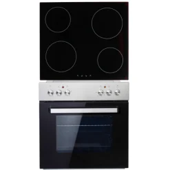 Held Küchenzeile Ragnar 310cm mit Mikrowelle, Kühlschrank, Backofen und Geschirrspüler - hochglänzend weiß