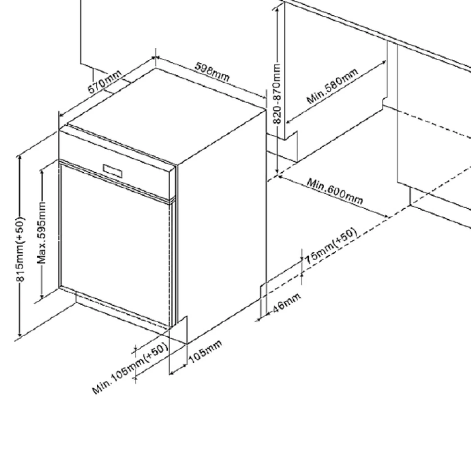 Held Küchenzeile Ragnar 310cm mit Mikrowelle, Kühlschrank, Backofen und Geschirrspüler - hochglänzend weiß