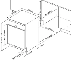 Held Küchenzeile Ragnar 370cm mit Platz für Backofen, Mikrowelle, Geschirrspüler und Kühlschrank - hochglänzend weiß