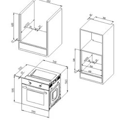 Held Küchenzeile Ragnar 300cm mit Platz für Geschirrspüler, Kühlschrank und Backofen - Hochglanz