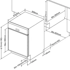 Held Küchenzeile Ragnar 360cm mit Platz für Kühl-Gefrierkombination, Backofen und Geschirrspüler - Hochglanz