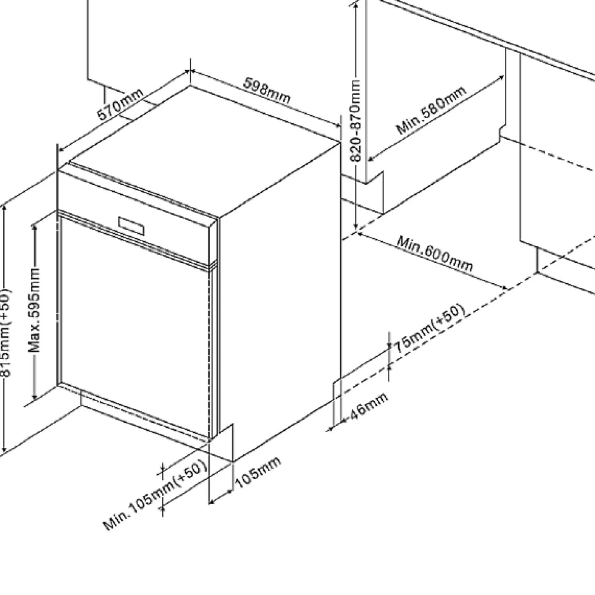 Held Küchenzeile Ragnar 390cm mit Platz für Kühl-Gefrierkombination, Backofen und Geschirrspüler - hochglänzend weiß