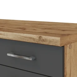 Held Küchenzeile Sorrella 210cm mit Geschirrspüler und Backofen - anthrazit/ocker