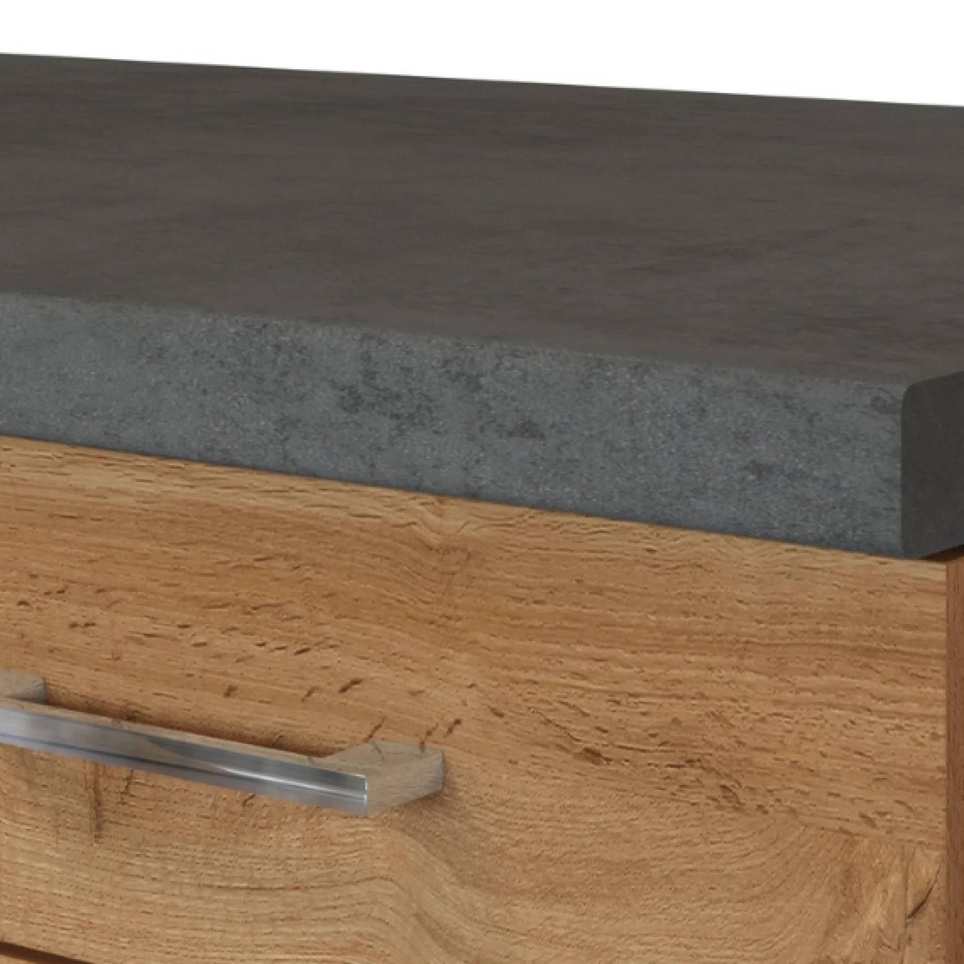 Held Küchenzeile Sorrella 270cm mit Platz für Backofen und Kühlschrank - Eiche/Graphit