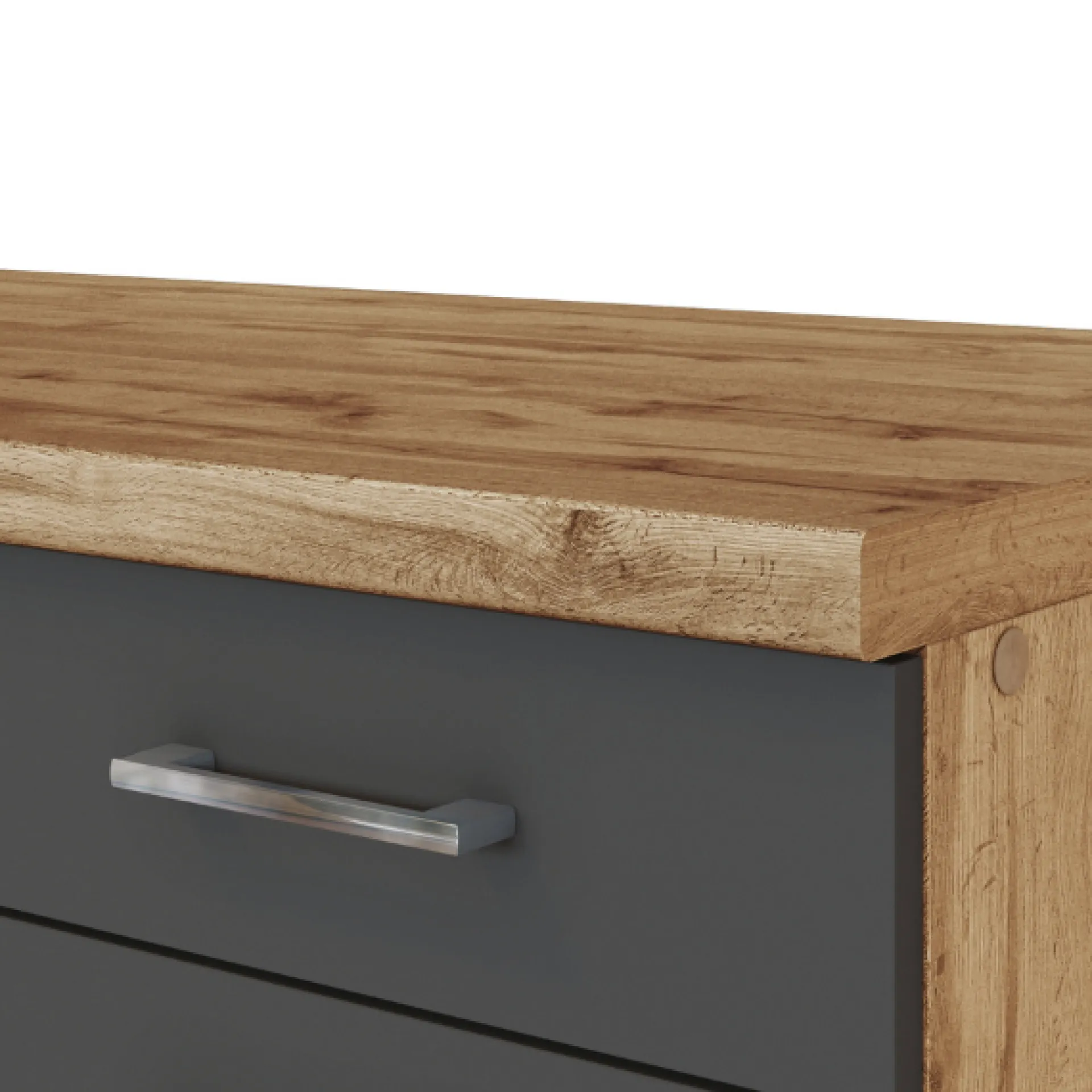 Held Küchenzeile Sorrella 270cm mit Platz für Backofen, Geschirrspüler und Kühlschrank - anthrazit/ocker