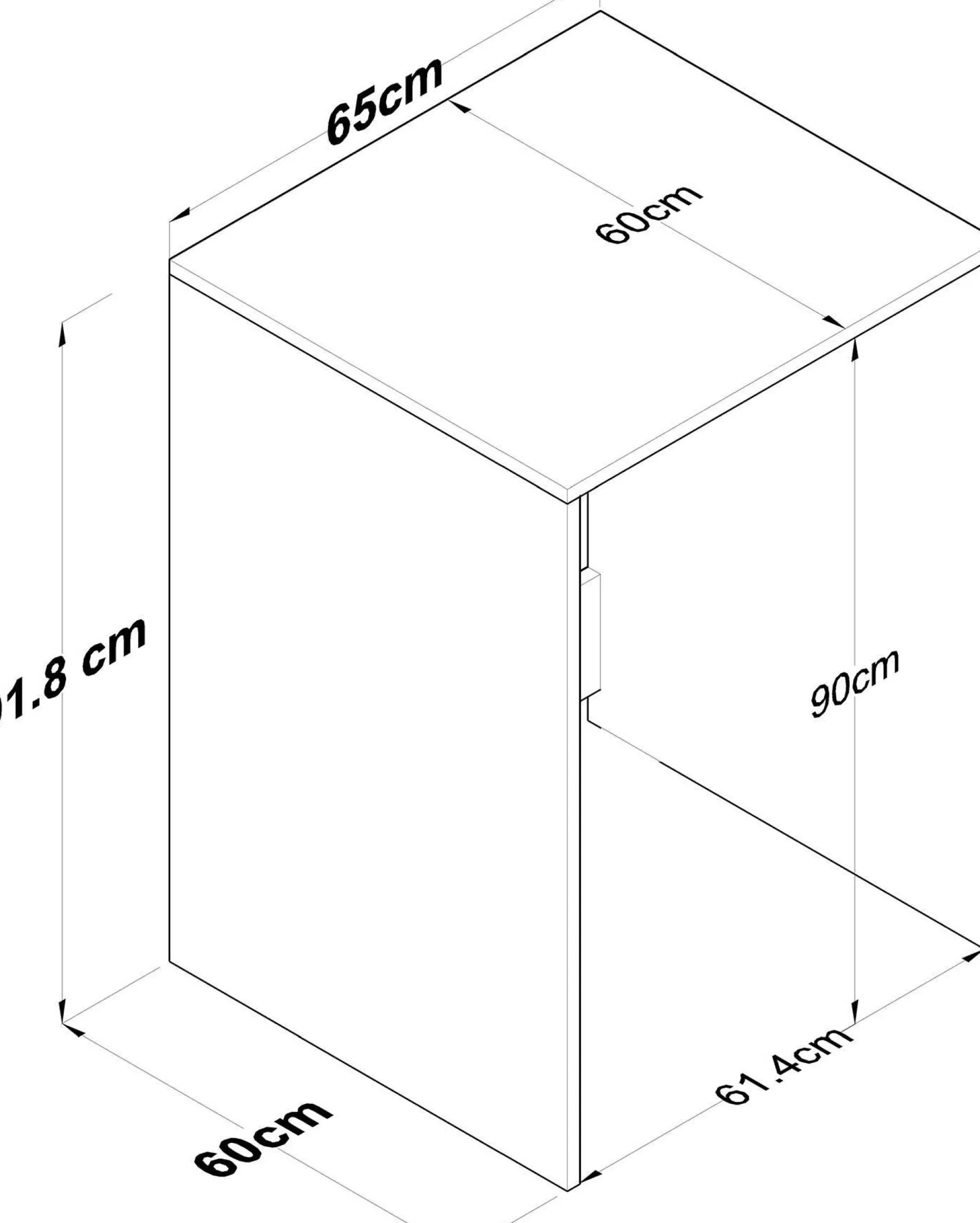 KD103 Waschmaschinenschrank | 100 % MELAMIN | Walnuss, Weiß