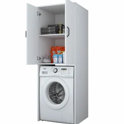 KD110 Waschmaschinenschrank | 100 % MELAMIN | Weiß