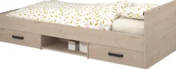 Kinderbett Alma 90x200 mit Stauraum - eichendekor