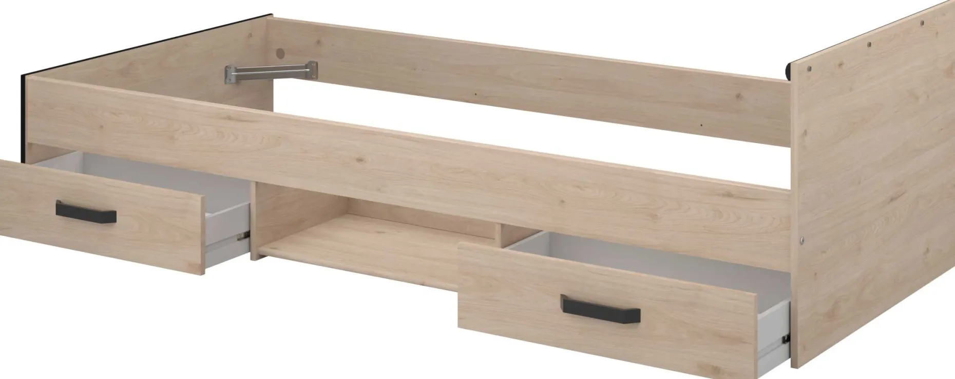 Kinderbett Alma 90x200 mit Stauraum - eichendekor
