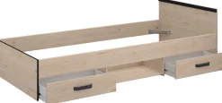 Kinderbett Alma 90x200 mit Stauraum - eichendekor