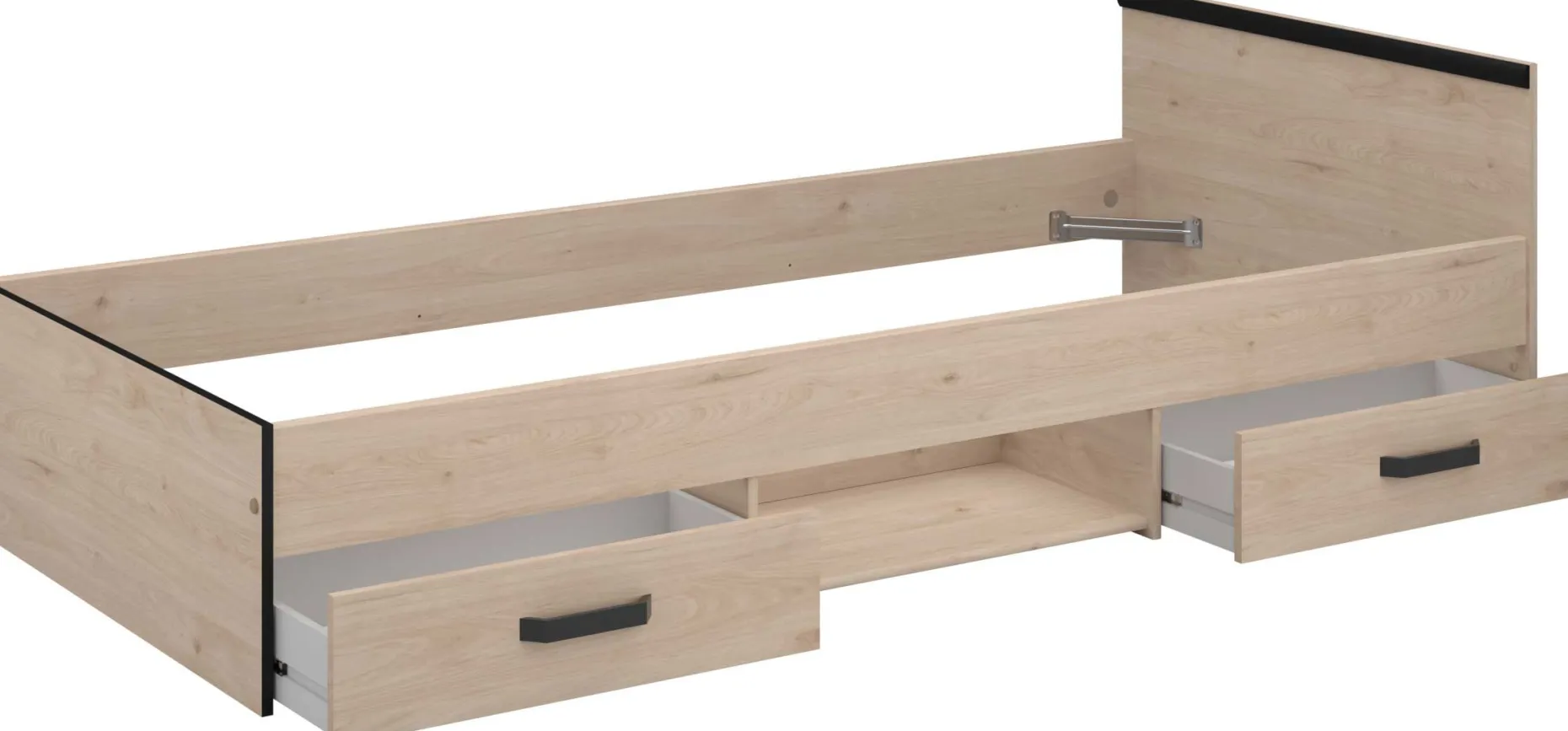 Kinderbett Alma 90x200 mit Stauraum - eichendekor