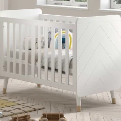 Kinderbett Billy - 60x120x93 cm - Satinweiß