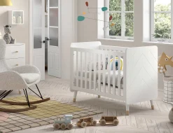 Kinderbett Billy - 60x120x93 cm - Satinweiß