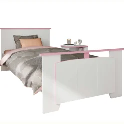 Kinderbett Biotiful girl 90x190 cm - rosa/weiß