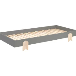Kinderbett Modulo arrow 90x200 stapelbar 4er-Set - anthrazit/Kieferholz