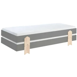 Kinderbett Modulo arrow 90x200 stapelbar 2er-Set - anthrazit/Kieferholz
