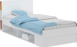 Kinderbett Orphee - 90x200cm - mit Stauraum - weiß
