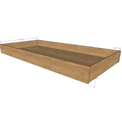 Kinderbett Sammie mit Bettkasten - 90x200cm - Eiche Dekor