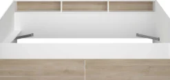 Kinderbett Sleep 90x200cm mit Bettkästen - weiß/Eiche Dekor
