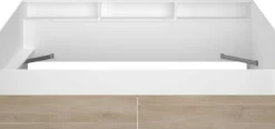 Kinderbett Sleep 90x200cm mit Bettkästen - weiß/Eiche Dekor