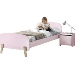 Kinder Vipack Kinderbett 90x200 cm mit Lattenrost und Nachttisch Kiddy-pink