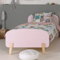 Kinder Vipack Kinderbett 90x200 cm mit Lattenrost und Nachttisch Kiddy-pink