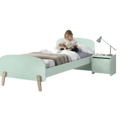 Kinder Vipack Kinderbett 90x200 cm mit Lattenrost und Nachttisch Kiddy-mint