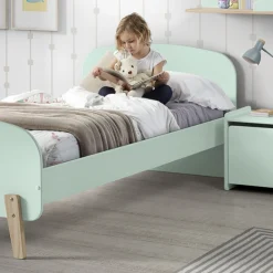 Kinder Vipack Kinderbett 90x200 cm mit Lattenrost und Nachttisch Kiddy-mint