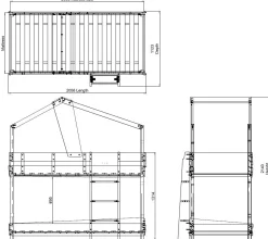 Kinder-Etagenbett Timber | 200 x 112,3 x 206 cm | Weiß
