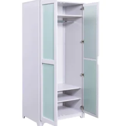 Kindergarderobe Prati Salvia | 92 x 59,5 x 205 | Spanplatte Holz | Mehrfarbig