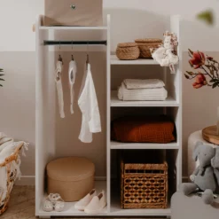 Kinderkleiderschrank Lala - 80x40x110cm - weiß