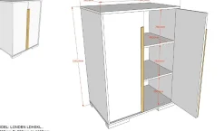 Kinderkleiderschrank London 98x56x116cm - weiß