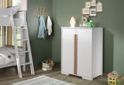 Kinderkleiderschrank London 98x56x116cm - weiß