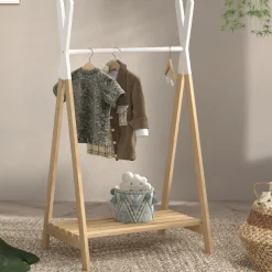 Kinderkleiderständer Kiddy - Kiefer/Weiß