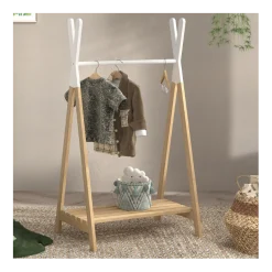 Kinderkleiderständer Kiddy - Kiefer/Weiß