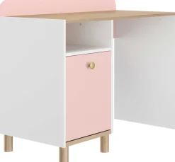 Kinder Gautier - Gami Kinderschreibtisch Romy | 110 x 52 x 85 cm | weiß-pastellrosa