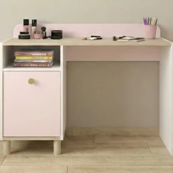 Kinder Gautier - Gami Kinderschreibtisch Romy | 110 x 52 x 85 cm | weiß-pastellrosa