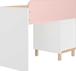 Kinder Gautier - Gami Kinderschreibtisch Romy | 110 x 52 x 85 cm | weiß-pastellrosa