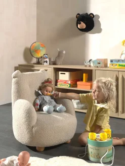 Kinder Vipack Kindersessel Rocky Bär - 60x57x67,5cm - Bouclé Stoff