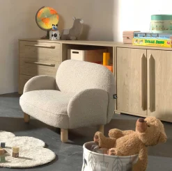 Kinder Vipack Kindersofa Rocky - 89x54x45cm - Bouclé-Stoff