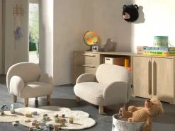 Kinder Vipack Kindersofa Rocky - 89x54x45cm - Bouclé-Stoff