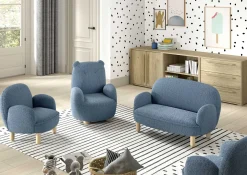 Kinder Vipack Kindersofa Rocky - 89x54x45cm - er Bouclé-Stoff
